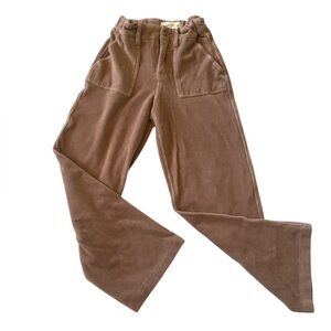 Abercrombie Kids High Rise Wide Leg Corduroy Pants Brown Adjustable Waist 11/12